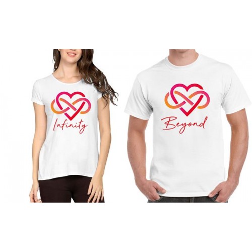 Beyond Infinity Couple Graphic Printed T-shirt