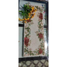 Floral Placemats, Handmade Placemats, Beaded Table Runner , Designer Spring Table Runner  13x36 Inches