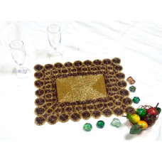 Handmade Placemats, Beaded Placemats, Designer Spring Table Mats, Luxury Table Mats 12*14 Inch 