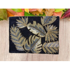 Designer Placemats, Handmade Placemats,  Leaves Design charger Plate, Luxury Beaded Table Mats 12x15 Inch 