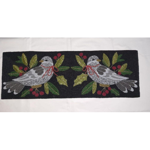 Birds Placemats, Multicolor Spring Placemats, Handmade Table Mats , Beaded Designer Table Mats 12x15 Inches