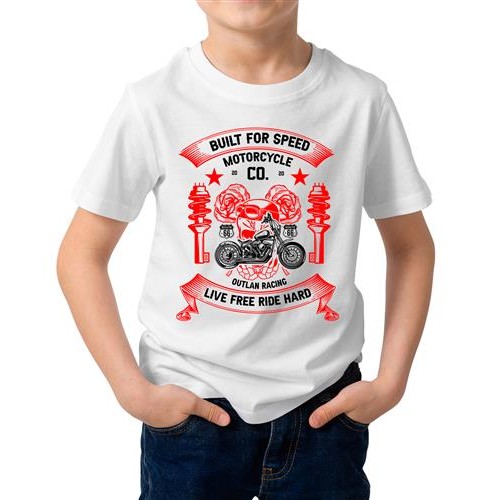 Built For Speed Live Free Ride Hard Graphic Printed T-shirt