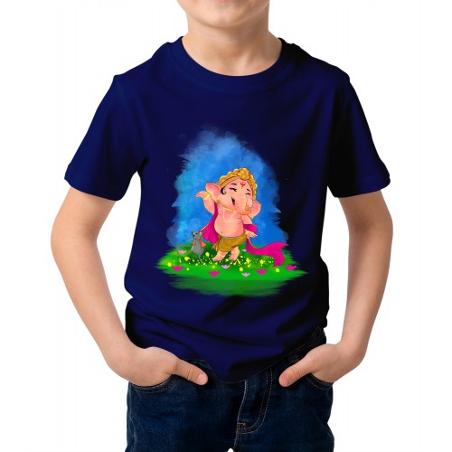 Kid's Dance Ganesha Graphic Printed T-shirt