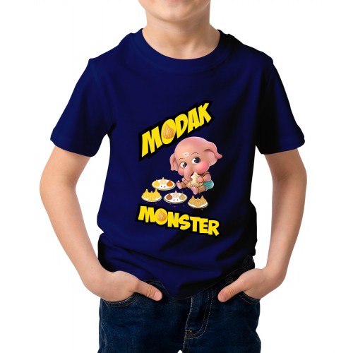 Kid's Modak Monster Graphic Printed T-shirt