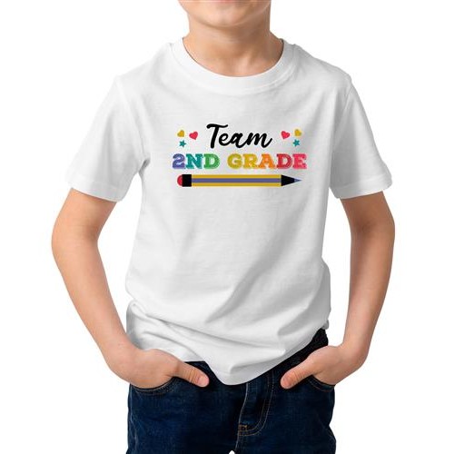 Team 2nd Grade Graphic Printed T-shirt