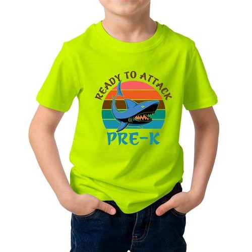 Ready To Attack Pre-K Graphic Printed T-shirt