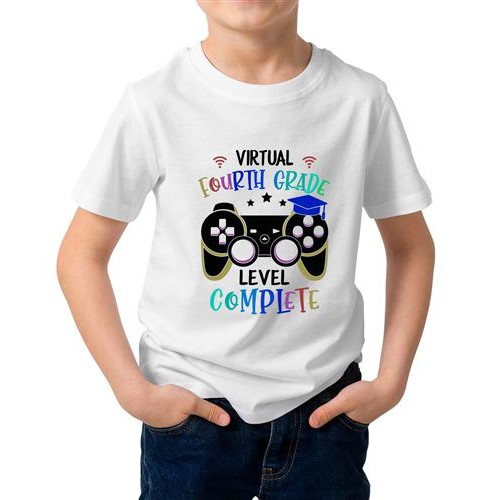 Virtual Fourth Grade Level Complete Graphic Printed T-shirt