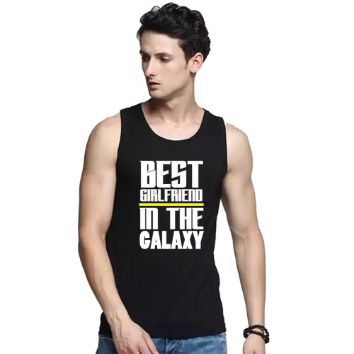 Best Girlfriend In The Galaxy Graphic Printed Vests