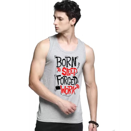 Born To Sleep Forced To Work Graphic Printed Vests