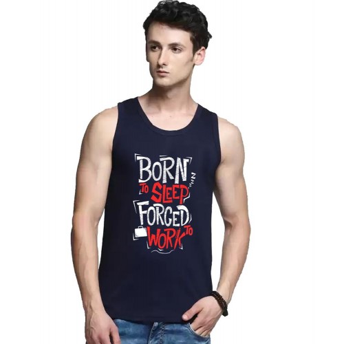 Born To Sleep Forced To Work Graphic Printed Vests