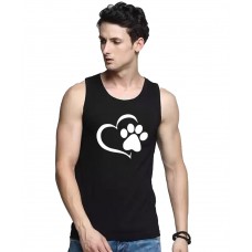 Cute I Love My Dog Puppy Cat Paw Heart Graphic Printed Vests
