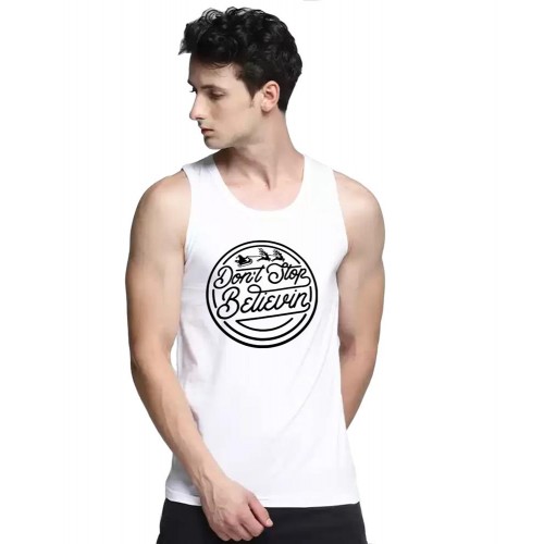 Don't Stop Believin Graphic Printed Vests