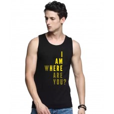 I Am Here Where Are You Graphic Printed Vests