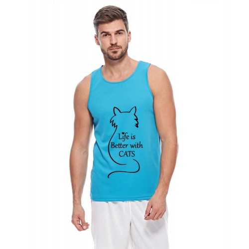 Life Is Better With Cats Graphic Printed Vests