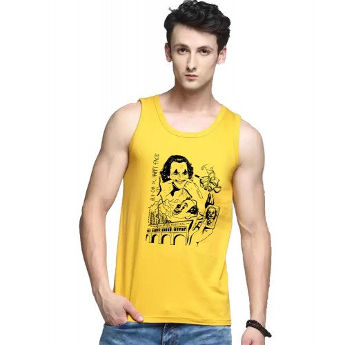 Put On A Happy Face Graphic Printed Vests
