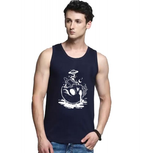 Skull Planets Graphic Printed Vests