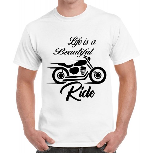Life Is A Beautiful Ride Graphic Printed T-shirt