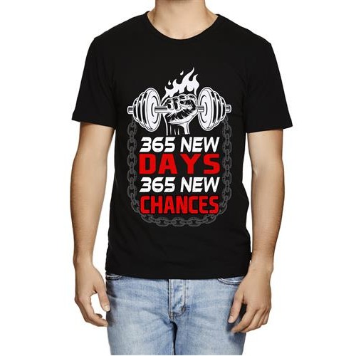 Men's 365 New Days Graphic Printed T-shirt