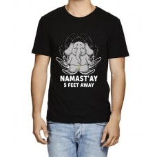 Men's 5 Namast Away Graphic Printed T-shirt