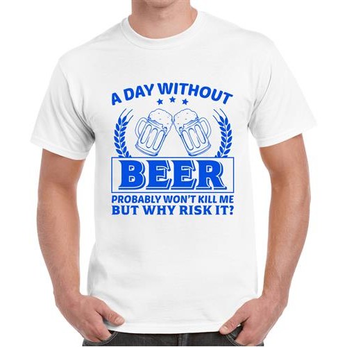 A Day Without Beer Graphic Printed T-shirt