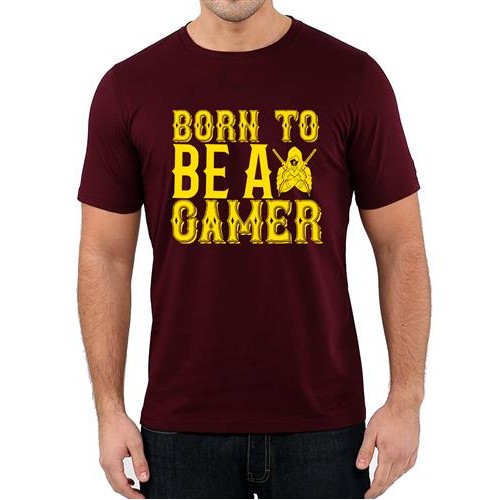 Men's A Gamer Born Graphic Printed T-shirt