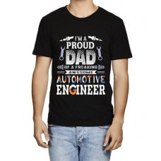 Men's A Proud Dad Freaking Graphic Printed T-shirt