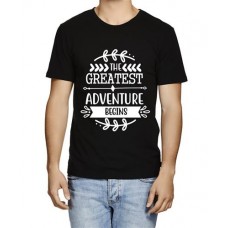Men's Adventure Begins  Graphic Printed T-shirt