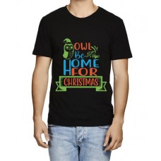 Men's Be Home Owl  Graphic Printed T-shirt
