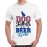 Dog Father Beer Lover Graphic Printed T-shirt