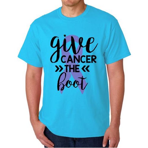 Men's Boot Cancer Give Graphic Printed T-shirt