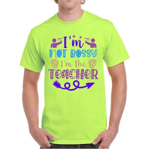Men's Bossy Teacher Arrow Graphic Printed T-shirt