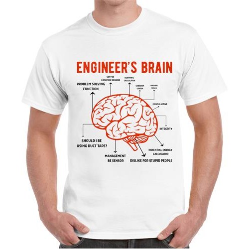 Engineer's Brain Graphic Printed T-shirt