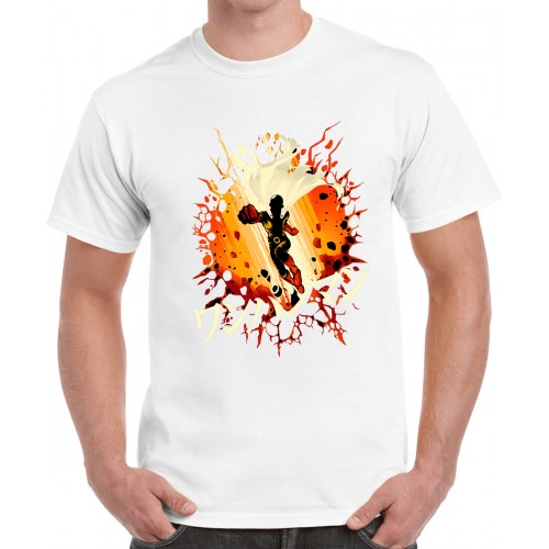 Men's Break Punch Graphic Printed T-shirt