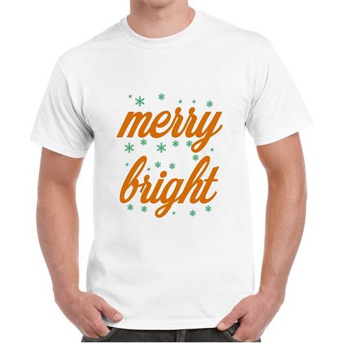 Men's Bright Merry Graphic Printed T-shirt