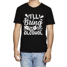 Men's Bring Alcohol Graphic Printed T-shirt