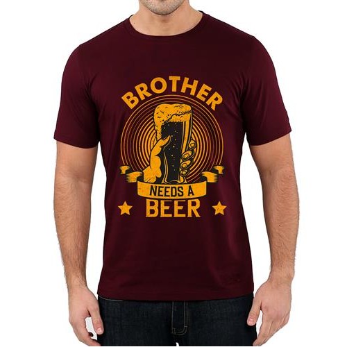 Men's Bro Beer  Graphic Printed T-shirt