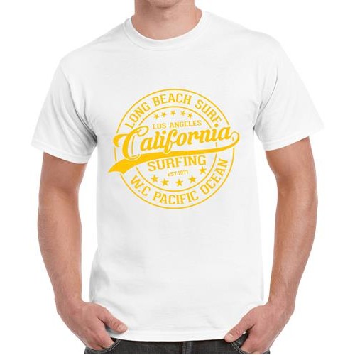 Men's California Ocean Graphic Printed T-shirt