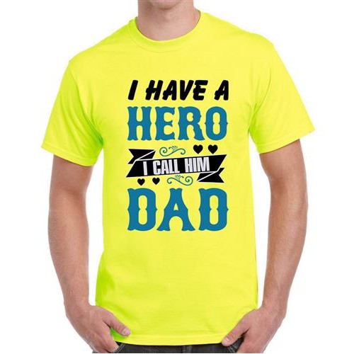 Men's Call Hero Dad Graphic Printed T-shirt