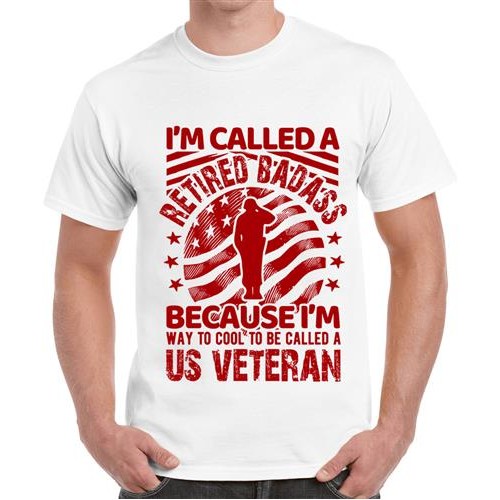 Men's Called A Veteran Graphic Printed T-shirt