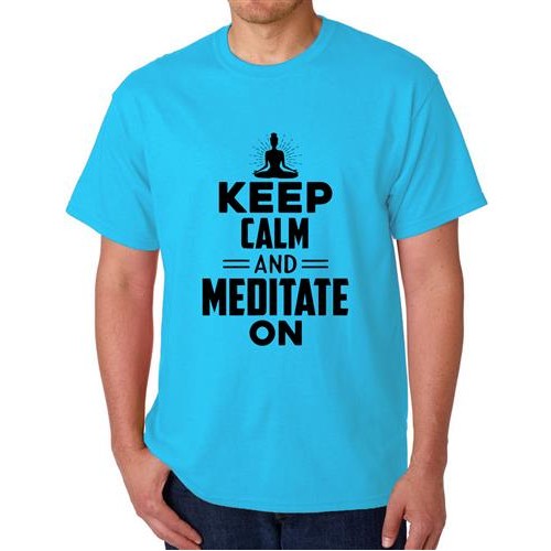 Men's Calm Meditate On Graphic Printed T-shirt