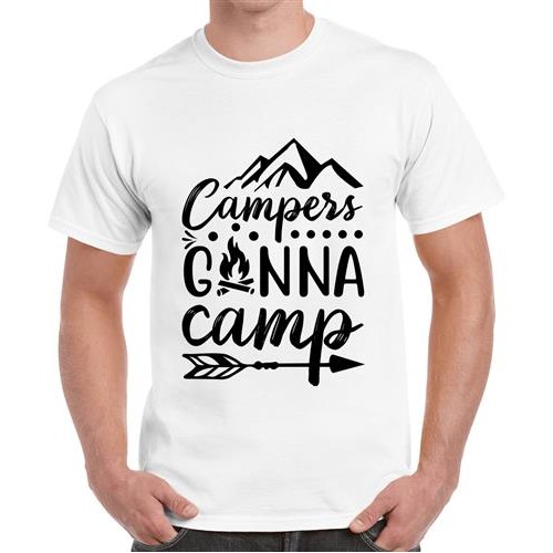 Men's Campers Gonna Camp Graphic Printed T-shirt