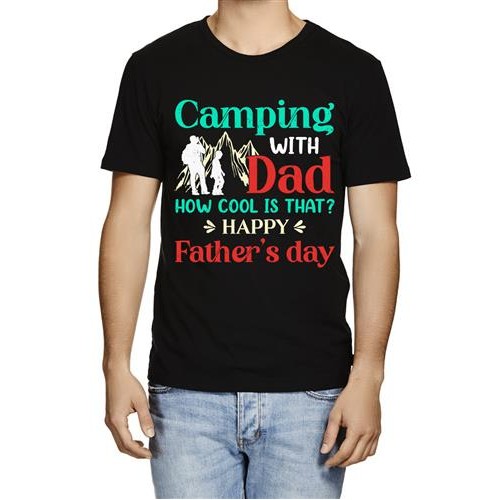 Men's Camping Dad Day Graphic Printed T-shirt