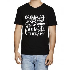 Men's Camping Is My Therapy Graphic Printed T-shirt