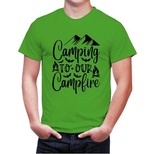 Men's Camping Our Campfire Graphic Printed T-shirt