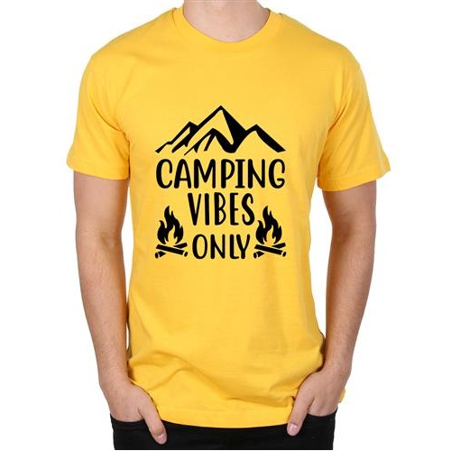 Camping Vibes Only Graphic Printed T-shirt