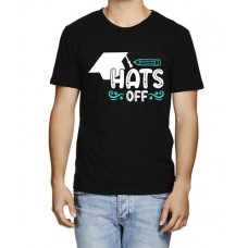 Men's Cap Hats Off Graphic Printed T-shirt