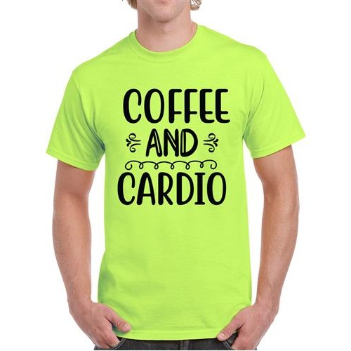 Men's Cardio Coffee Graphic Printed T-shirt