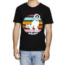 Men's Cat Cat Graphic Printed T-shirt