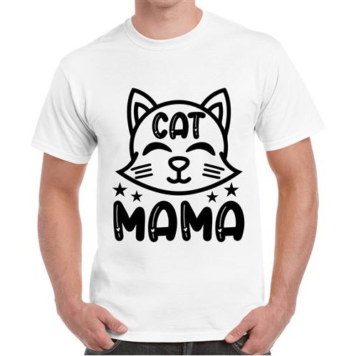 Men's Cat Cat Mama Graphic Printed T-shirt