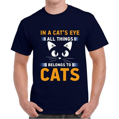 Men's Cat Eye Things Graphic Printed T-shirt